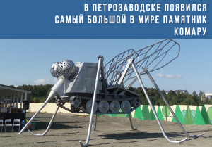 Самый большой памятник комару был открыт вчера в г. Петрозаводске